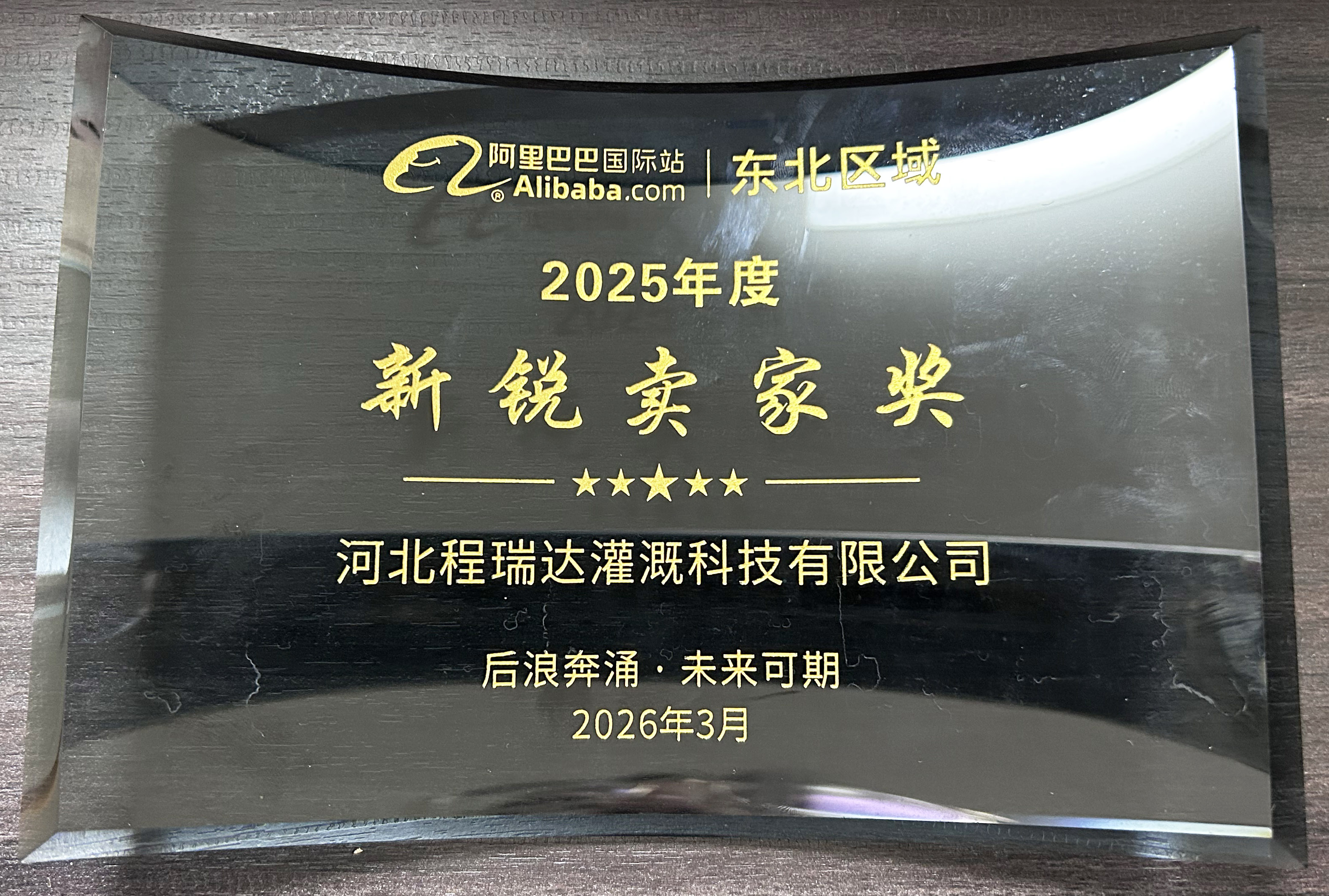 宁夏程瑞达灌溉 | 荣获阿里国际站新锐卖家奖